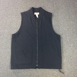 Vtg Filson Mackinaw Wool Vest Liner Mens Large Black Virgin Wool USA Style 91
